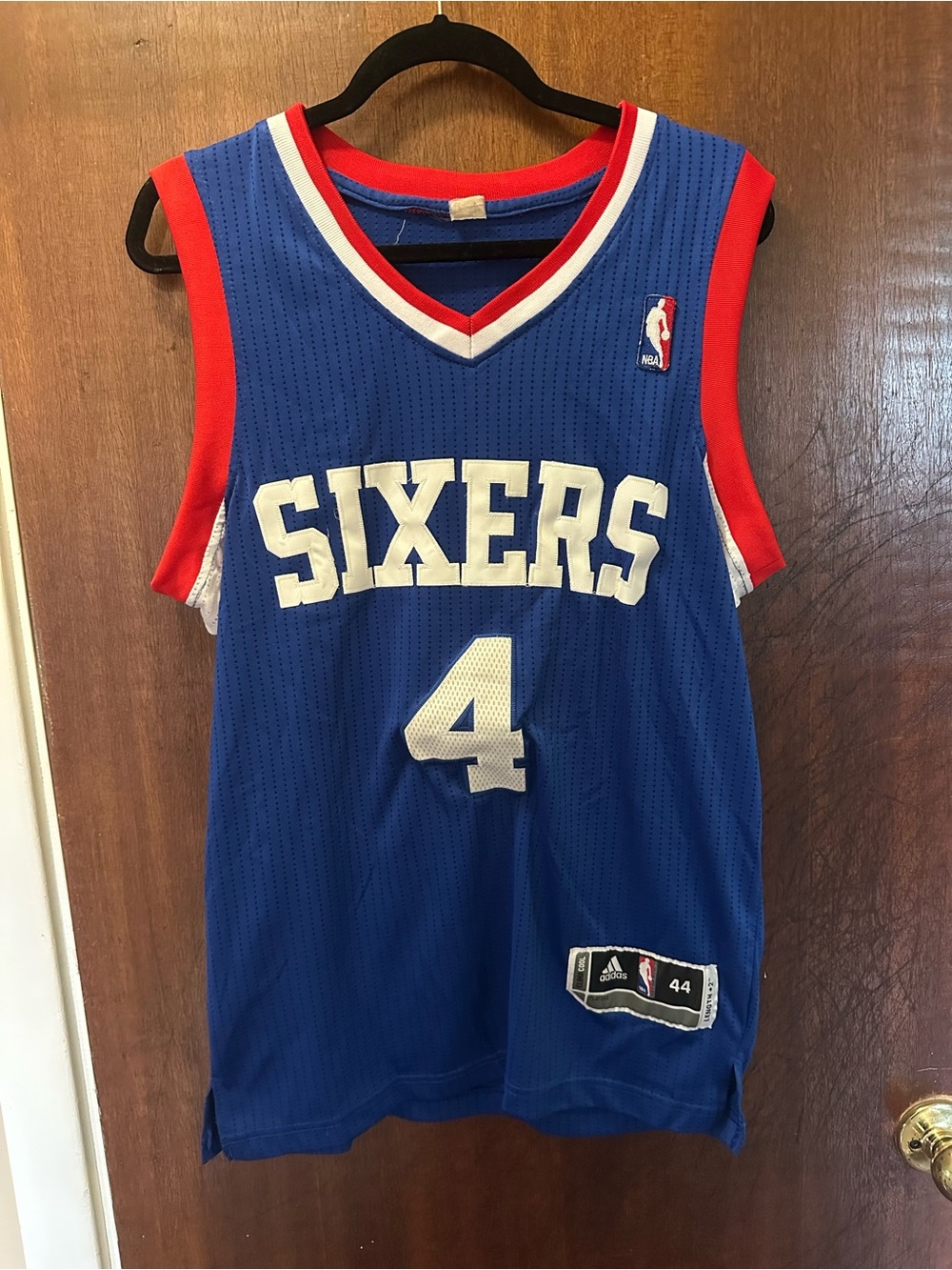 76ers Sixers NBA Adidas Jersey - Red & White Trim Noel Philly